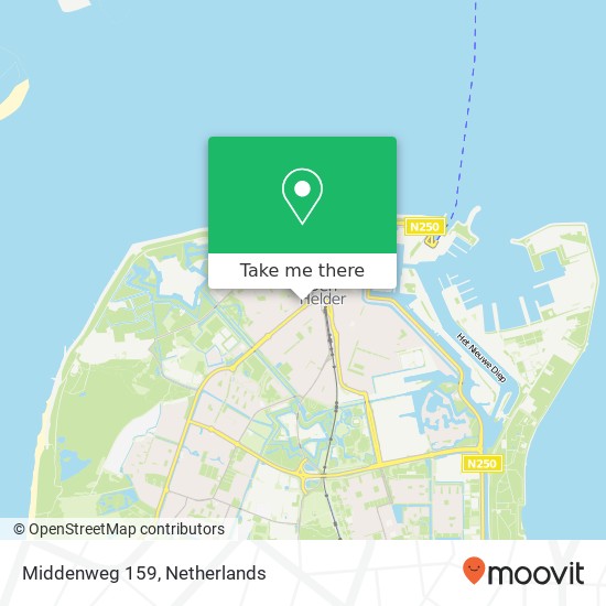 Middenweg 159, Middenweg 159, 1782 BE Den Helder, Nederland kaart