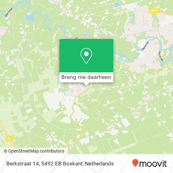 Berkstraat 14, 5492 EB Boskant kaart