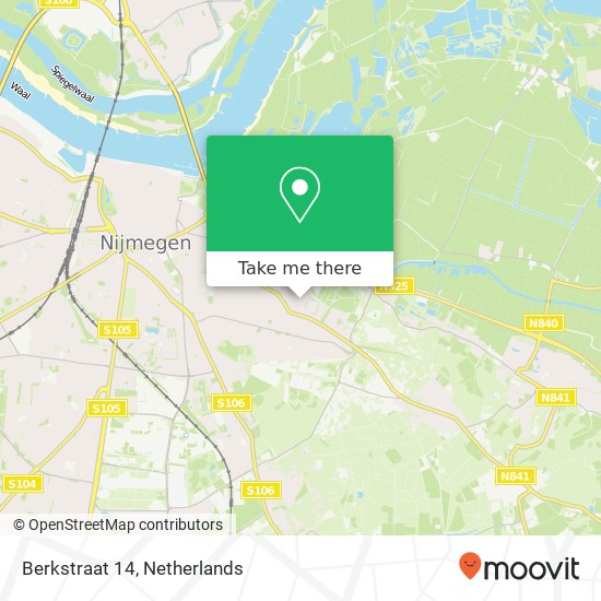 Berkstraat 14, 6522 JJ Nijmegen kaart