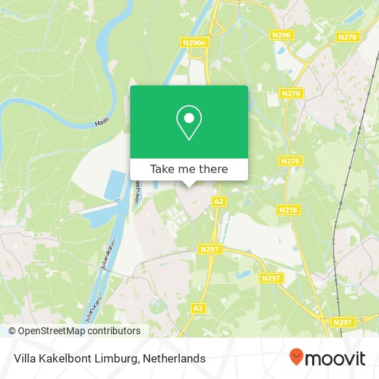 Villa Kakelbont Limburg, Velgraafweg 5 kaart