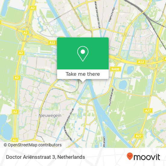 Doctor Ariënsstraat 3, 3438 AX Nieuwegein kaart