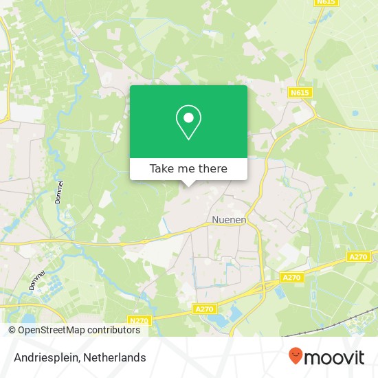 Andriesplein, Andriesplein, 5671 Nuenen, Nederland kaart