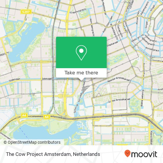 The Cow Project Amsterdam, Hoofddorpweg 27 kaart