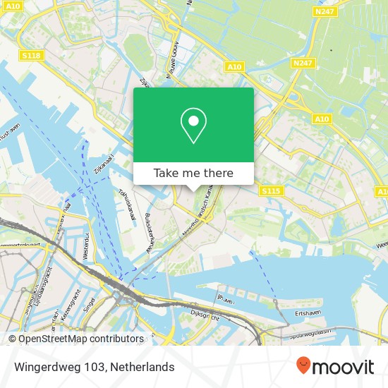 Wingerdweg 103, 1032 AC Amsterdam kaart