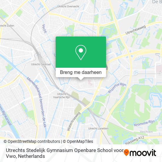 Utrechts Stedelijk Gymnasium Openbare School voor Vwo kaart