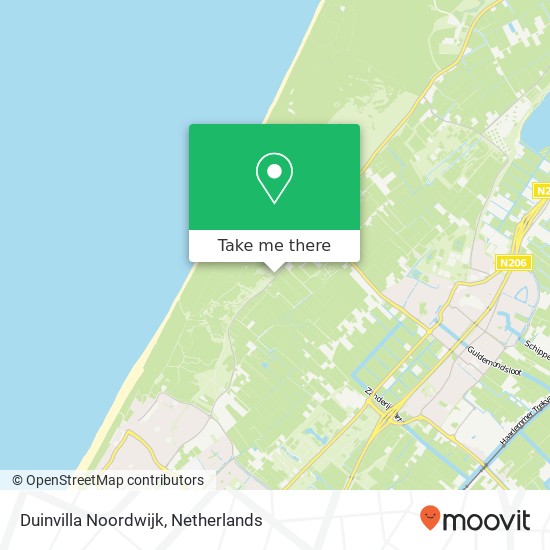 Duinvilla Noordwijk, Duinweg 107 kaart