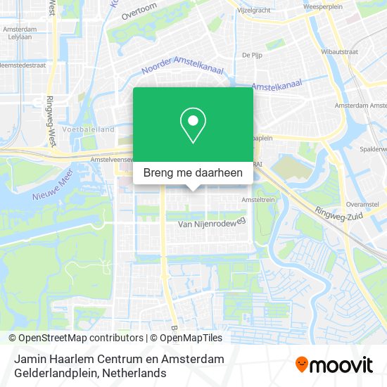Jamin Haarlem Centrum en Amsterdam Gelderlandplein kaart