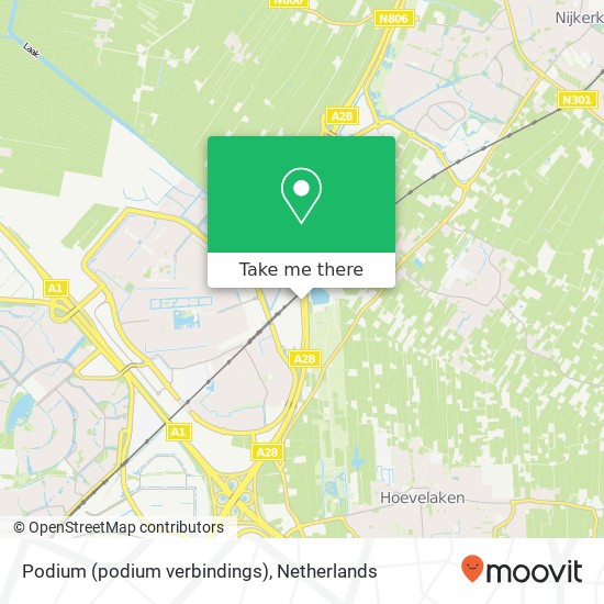 Podium (podium verbindings), 3829 Hooglanderveen kaart