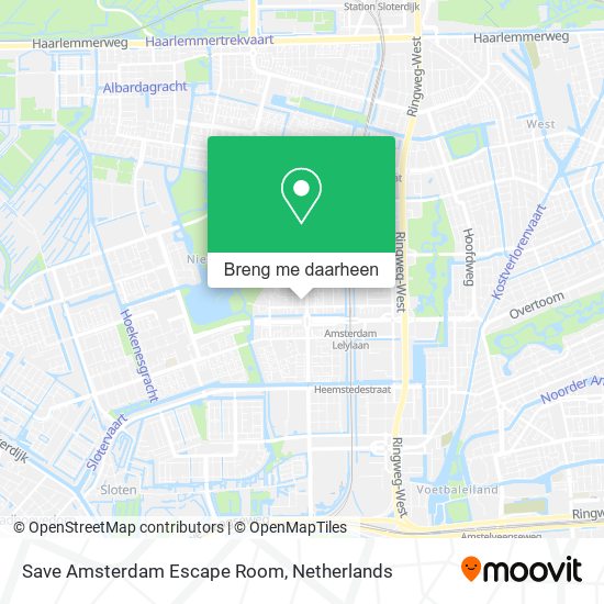 Save Amsterdam Escape Room kaart
