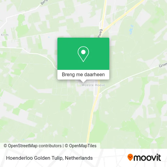 Hoenderloo Golden Tulip, Woeste Hoefweg 80 kaart