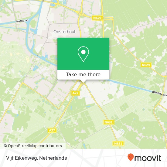 Vijf Eikenweg, 4903 Oosterhout kaart