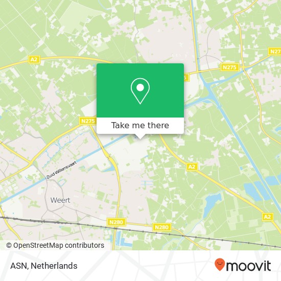 ASN, Stekshofweg 1 kaart