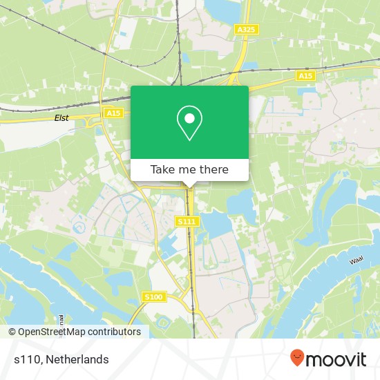 s110, 6515 Nijmegen kaart