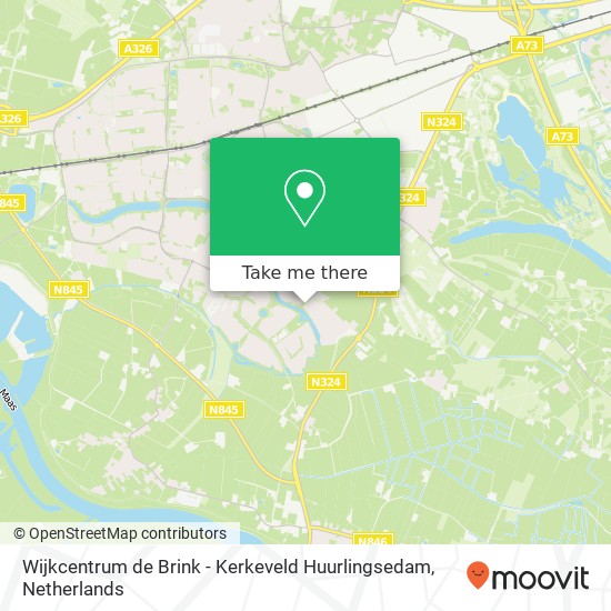Wijkcentrum de Brink - Kerkeveld Huurlingsedam kaart