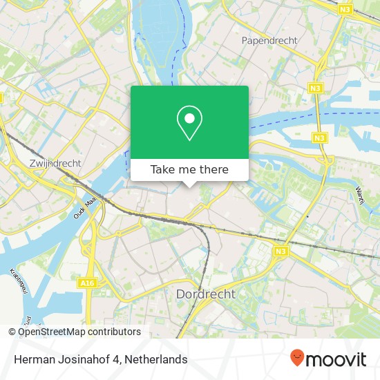 Herman Josinahof 4, Herman Josinahof 4, 3311 ZC Dordrecht, Nederland kaart