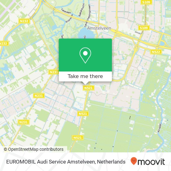 EUROMOBIL Audi Service Amstelveen, Bouwerij 61 kaart
