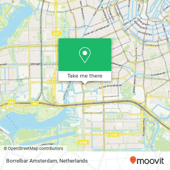 Borrelbar Amsterdam kaart