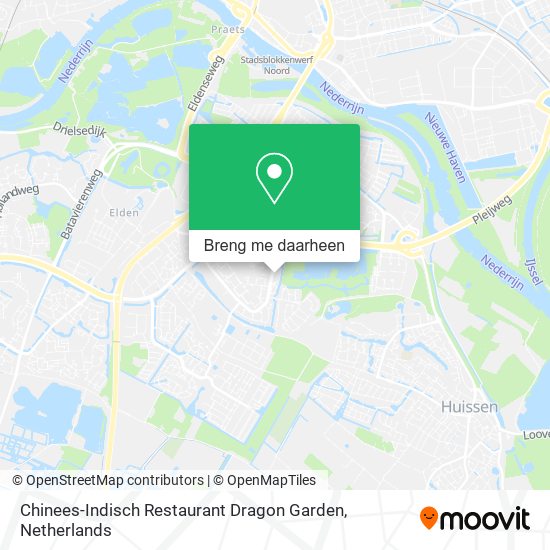 Chinees-Indisch Restaurant Dragon Garden kaart