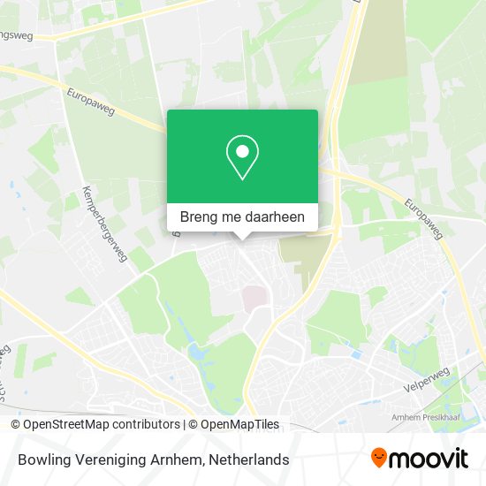 Bowling Vereniging Arnhem kaart
