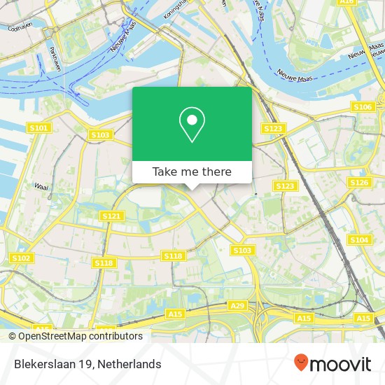 Blekerslaan 19, Blekerslaan 19, 3075 PA Rotterdam, Nederland kaart