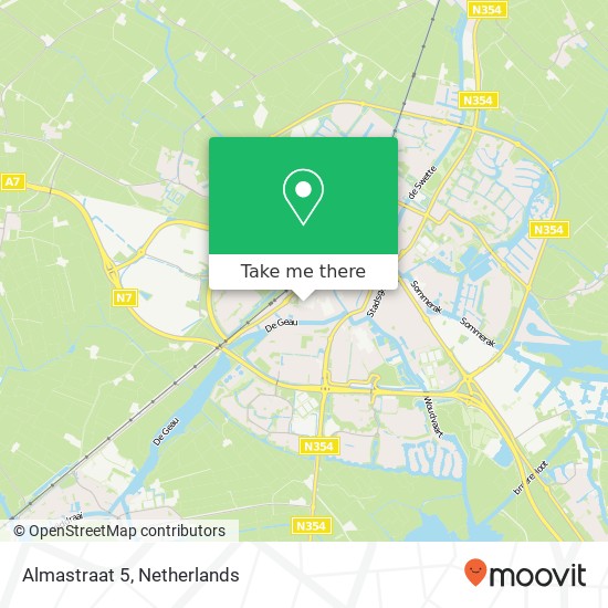 Almastraat 5, Almastraat 5, 8601 EW Sneek, Nederland kaart