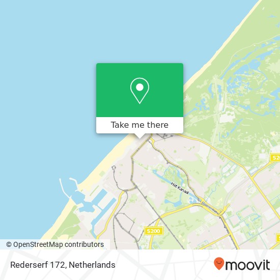 Rederserf 172, 2586 KE Scheveningen kaart