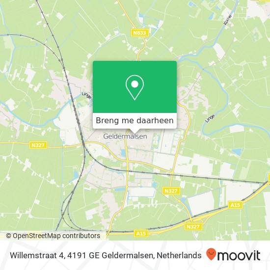 Willemstraat 4, 4191 GE Geldermalsen kaart