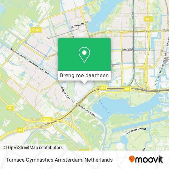 Turnace Gymnastics Amsterdam kaart