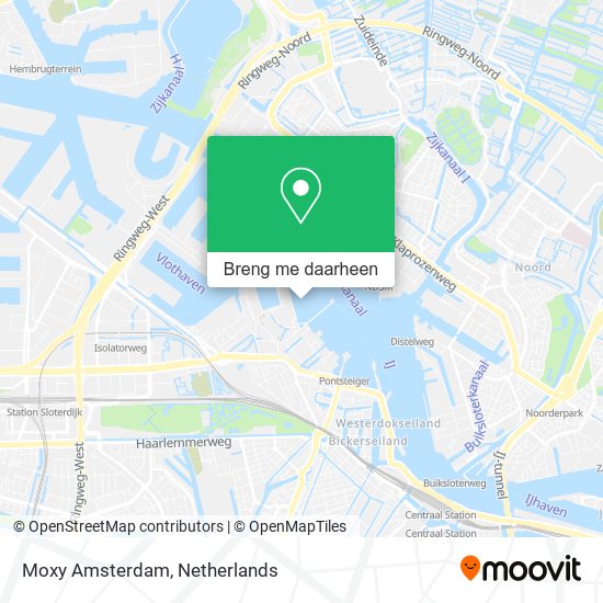 Moxy Amsterdam kaart