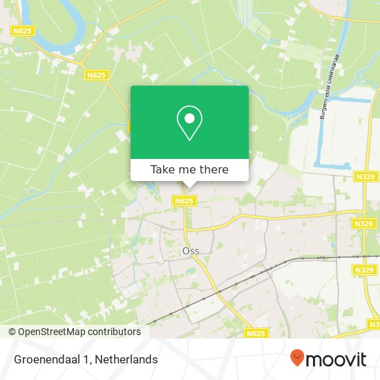Groenendaal 1, 5346 XB Oss kaart