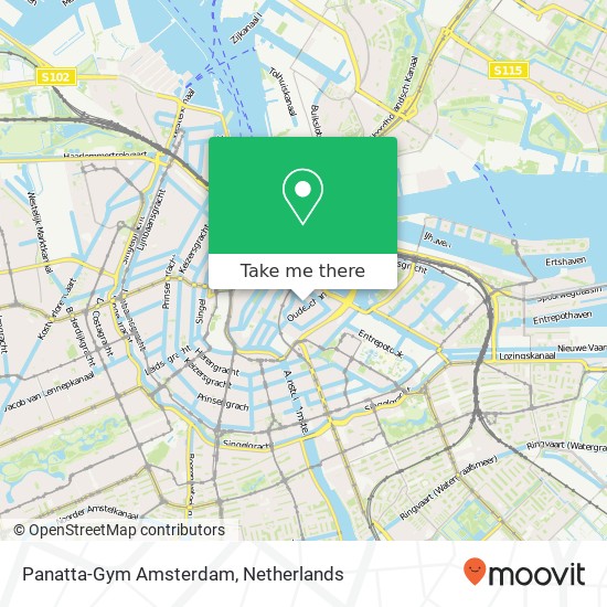 Panatta-Gym Amsterdam, Oudeschans 30 kaart