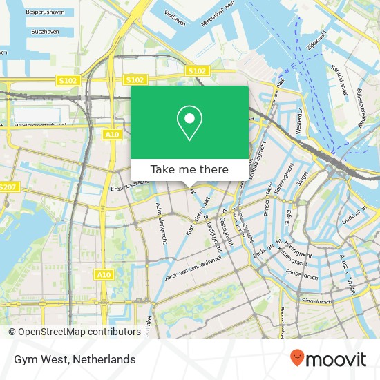 Gym West, Jan van Galenstraat 41 kaart