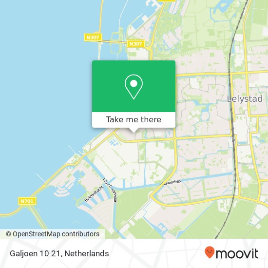Galjoen 10 21, 8243 MZ Lelystad kaart