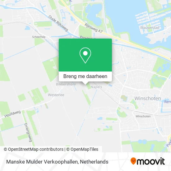 Manske Mulder Verkoophallen kaart
