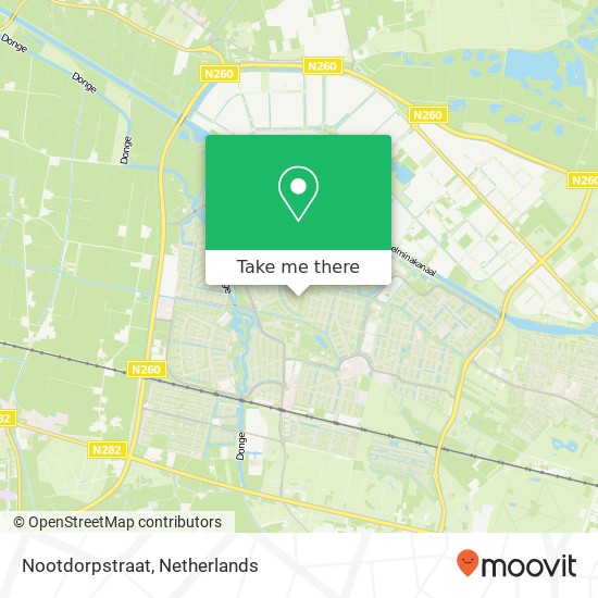 Nootdorpstraat, Nootdorpstraat, 5045 Tilburg, Nederland kaart