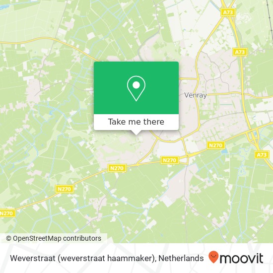 Weverstraat (weverstraat haammaker), 5801 TA Venray kaart