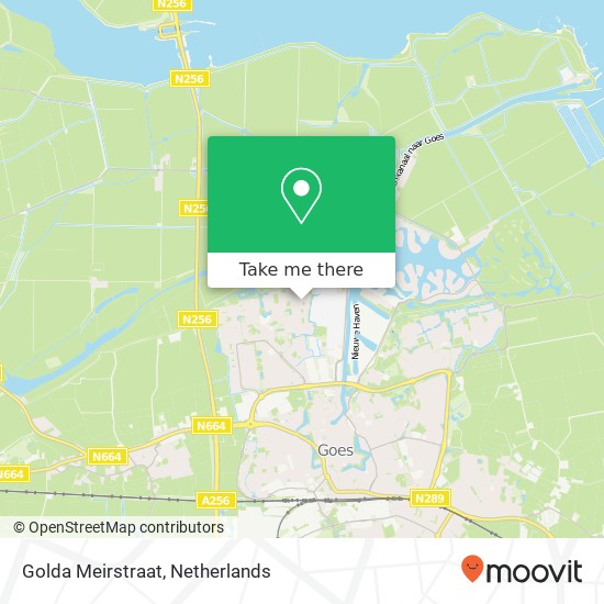 Golda Meirstraat, Golda Meirstraat, 4463 Goes, Nederland kaart