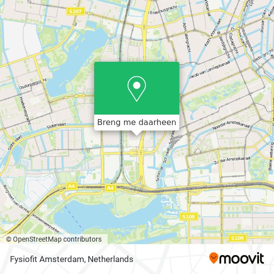 Fysiofit Amsterdam kaart