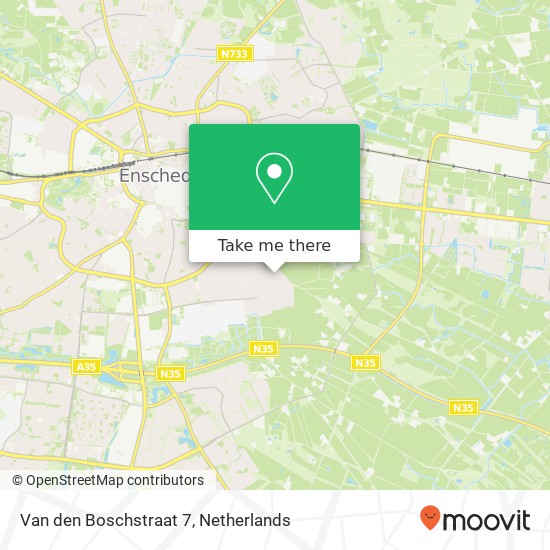 Van den Boschstraat 7, 7535 ZN Enschede kaart