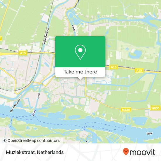 Muziekstraat, Muziekstraat, 4207 Gorinchem, Nederland kaart