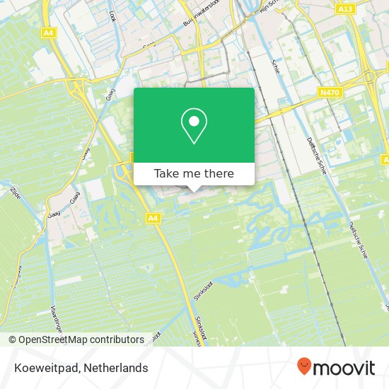 Koeweitpad, 2622 Delft kaart