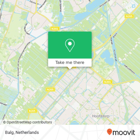 Balg, Balg, 2134 Hoofddorp, Nederland kaart