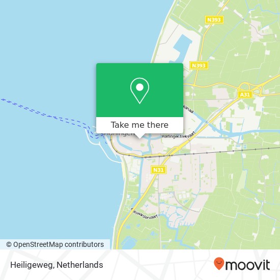 Heiligeweg, 8861 EB Harlingen kaart