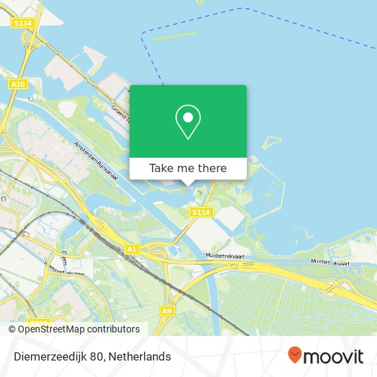 Diemerzeedijk 80, 1095 KK Amsterdam kaart
