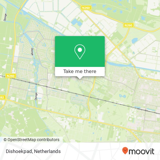 Dishoekpad, Dishoekpad, 5043 Tilburg, Nederland kaart