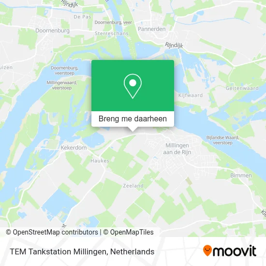 TEM Tankstation Millingen kaart