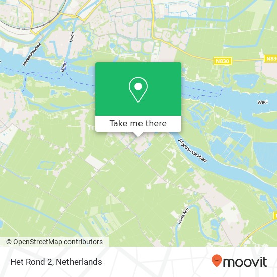 Het Rond 2, Het Rond 2, 4285 DE Woudrichem, Nederland kaart