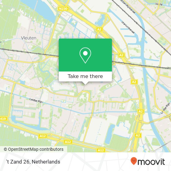 't Zand 26, 3544 NC Utrecht kaart