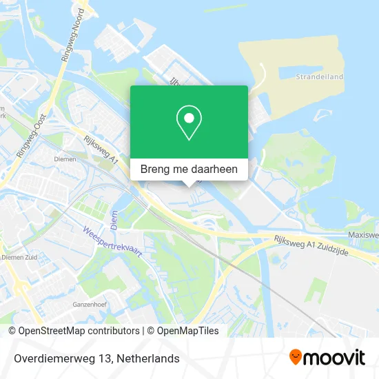 Overdiemerweg 13 kaart