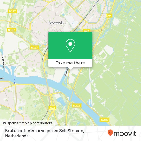 Brakenhoff Verhuizingen en Self Storage, Kanaalweg 51 kaart